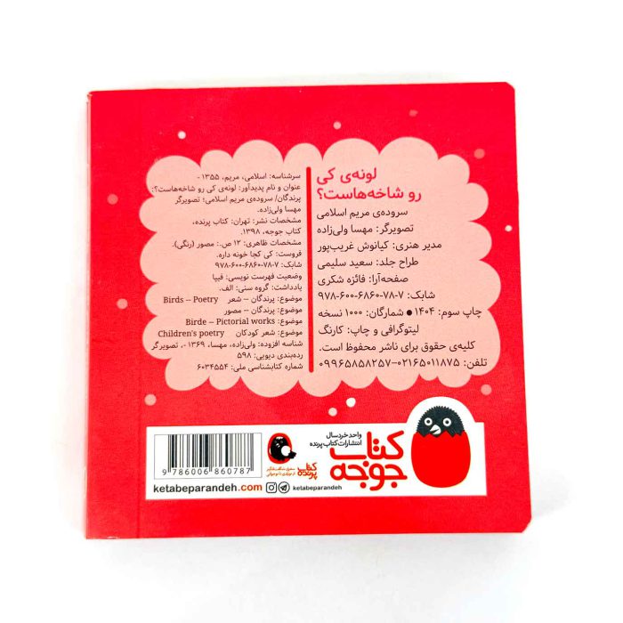 کتاب لونه ی کی رو شاخه هاست؟ (پرندگان) – سروده مریم اسلامی (نشر پرنده)